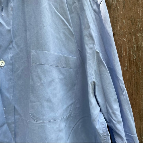 BREUER Men’s Blue Long Sleeve Button Down Dress Shirt Size 17 - Picture 7 of 11